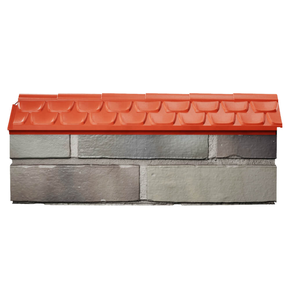 Парапет Zking Эльбрус Красный с посадкой на 0.5 кирпича (130мм) в Рубцовске фото