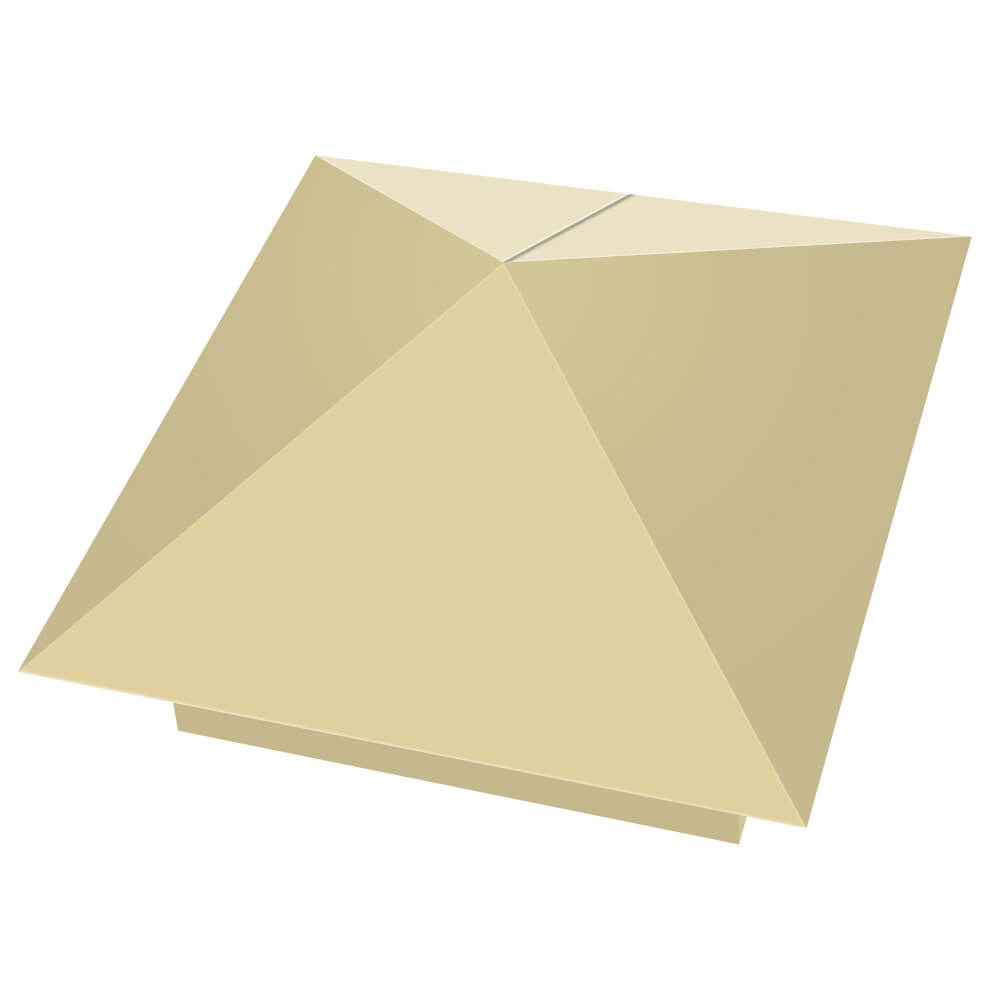 Колпак металлический 400х400мм RAL1014 Бежевый заборный Рубцовск фото