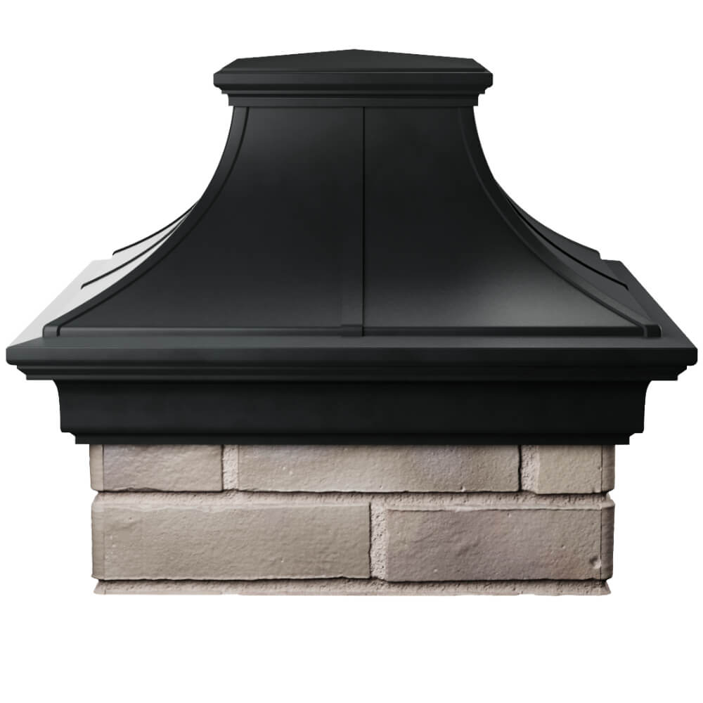 Колпак Zking Монблан Премиум Черный на столб 1.5х1.5 кирпича (385х385мм) Рубцовск фото