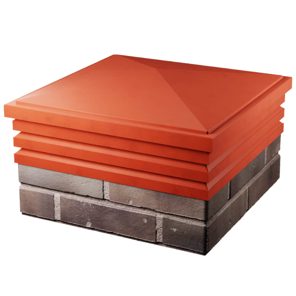 Колпак Zking Бона ХайТек Красный на столб 2х2 кирпича (513х513мм) в Рубцовске фото