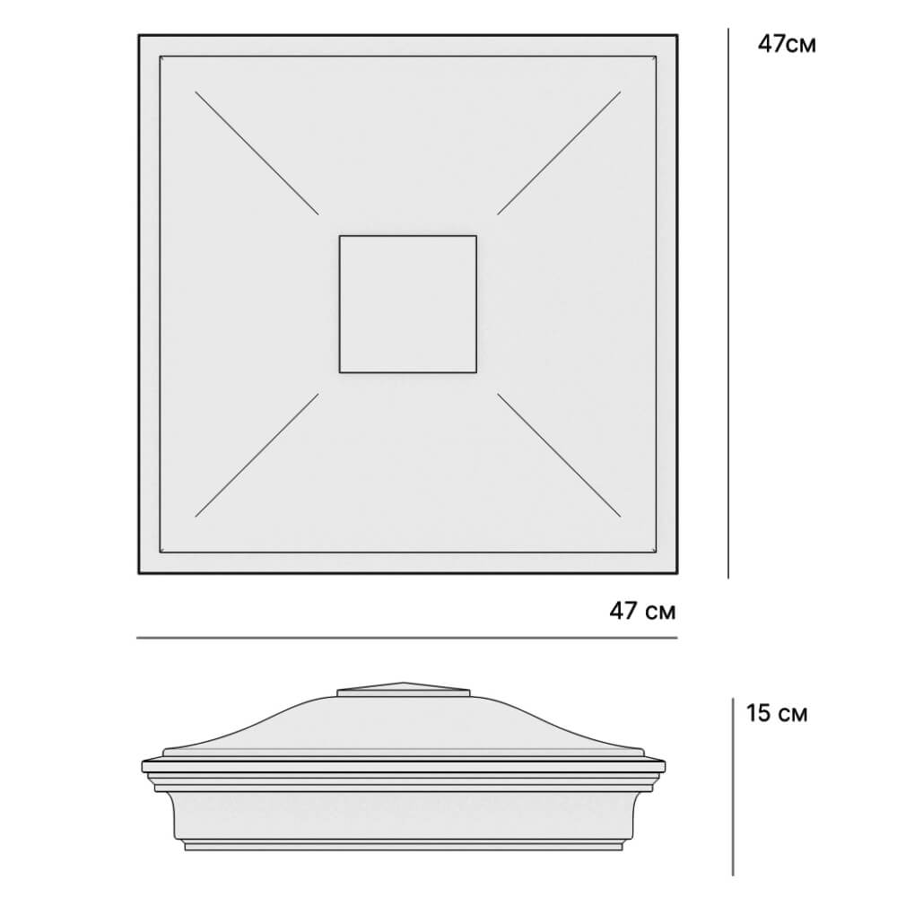 Колпак Zking Монблан Коричневый на столб 1.5х1.5 кирпича (385х385мм) в Рубцовске фото