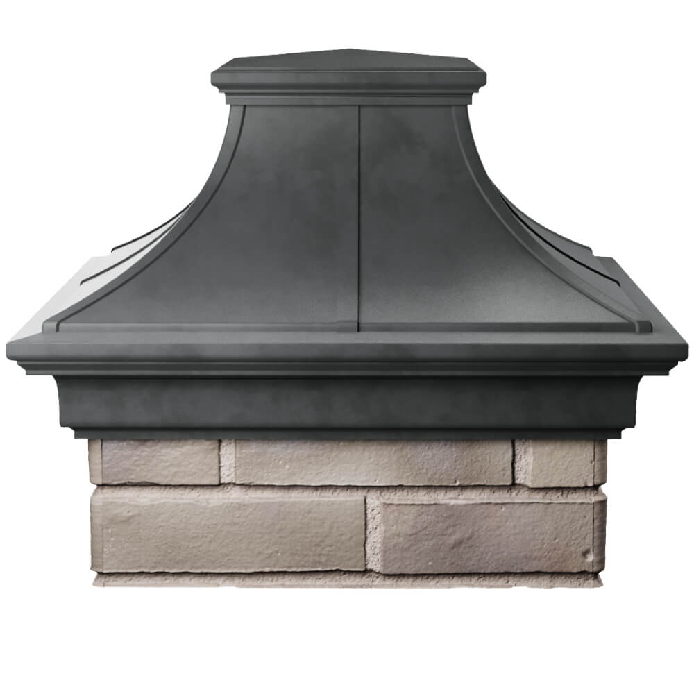 Колпак Zking Монблан Премиум Серый на столб 1.5х1.5 кирпича (385х385мм) Рубцовск фото