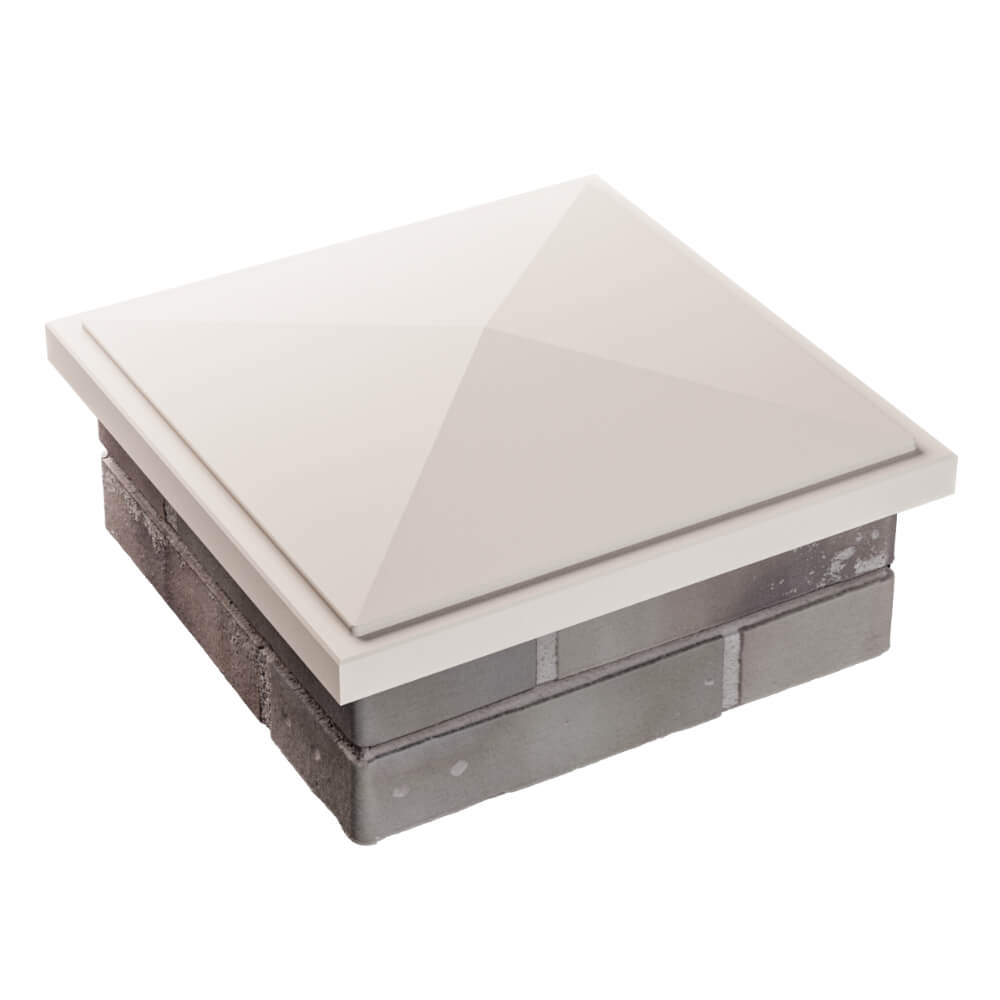 Колпак Zking БонаМоно Бежевый на столб 1.5х1.5 кирпича (385х385, 400х400мм) в Рубцовске фото