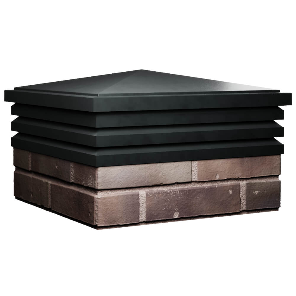 Колпак Zking Бона ХайТек Черный на столб 2х2 кирпича (513х513мм) в Рубцовске фото