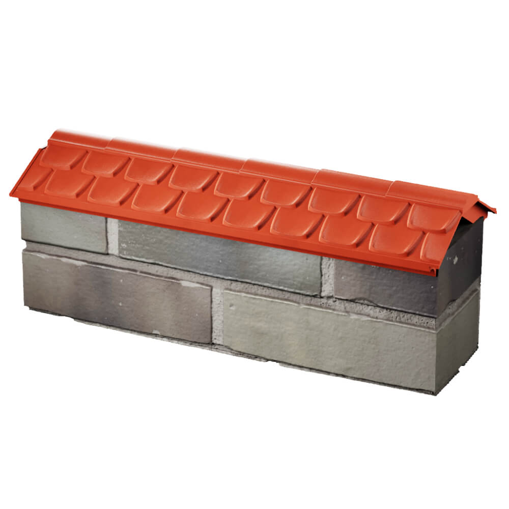 Парапет Zking Эльбрус Красный с посадкой на 0.5 кирпича (130мм) в Рубцовске фото