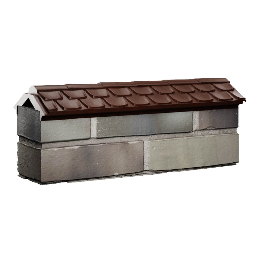 Парапет Zking Эльбрус Коричневый с посадкой на 0.5 кирпича (130мм) Рубцовск фото