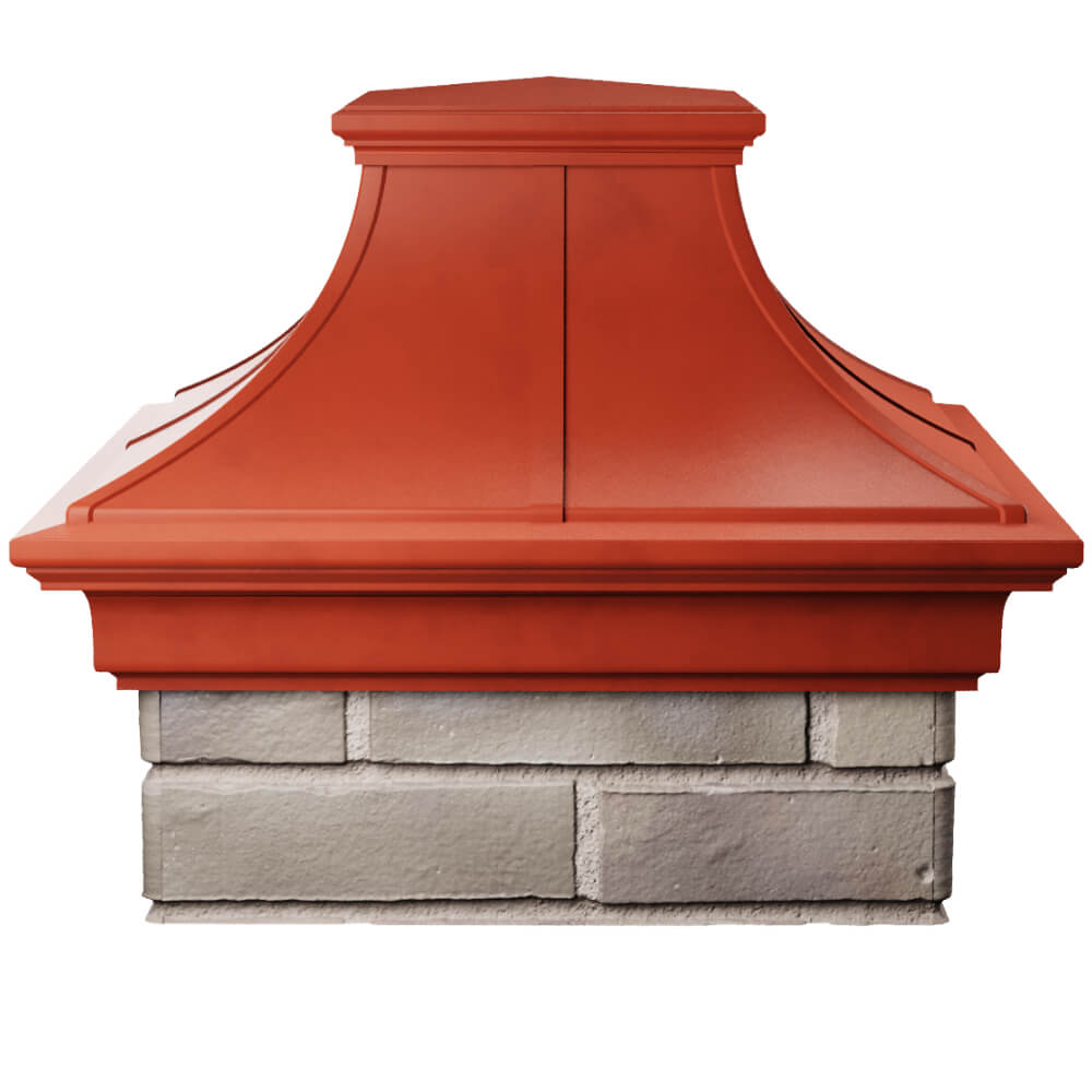 Колпак Zking Монблан Премиум Красный на столб 1.5х1.5 кирпича (385х385мм) Рубцовск фото