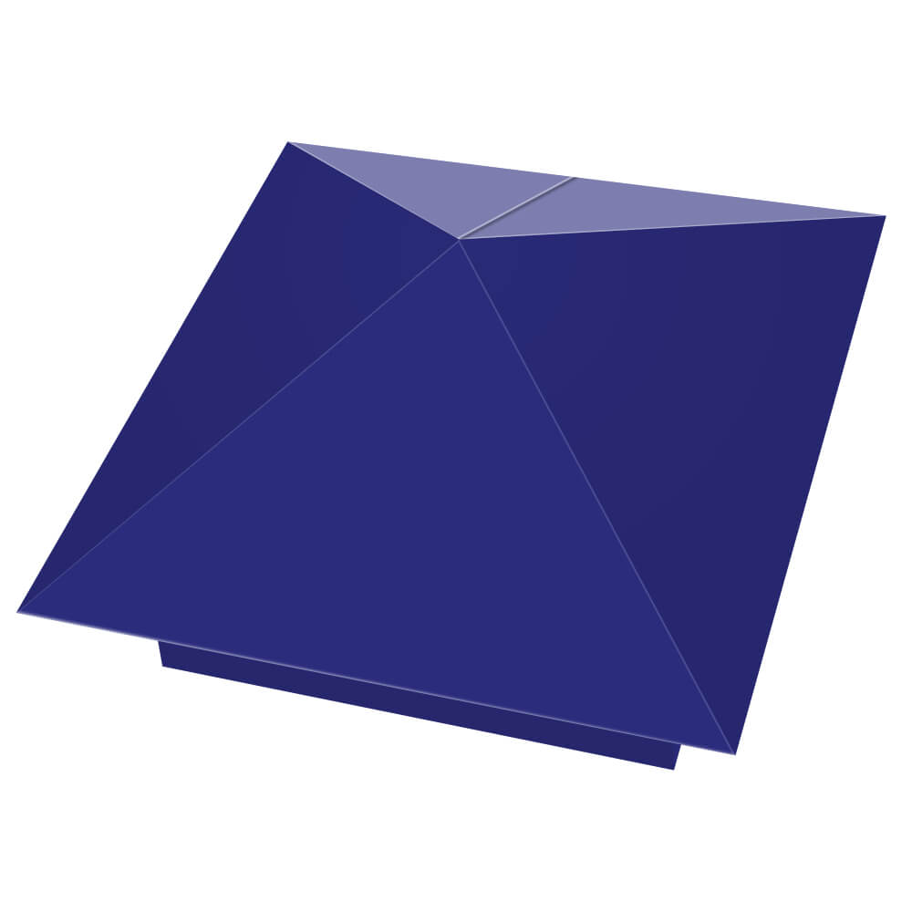 Колпак металлический 400х400мм RAL5002 Синий Ультрамарин заборный Рубцовск фото