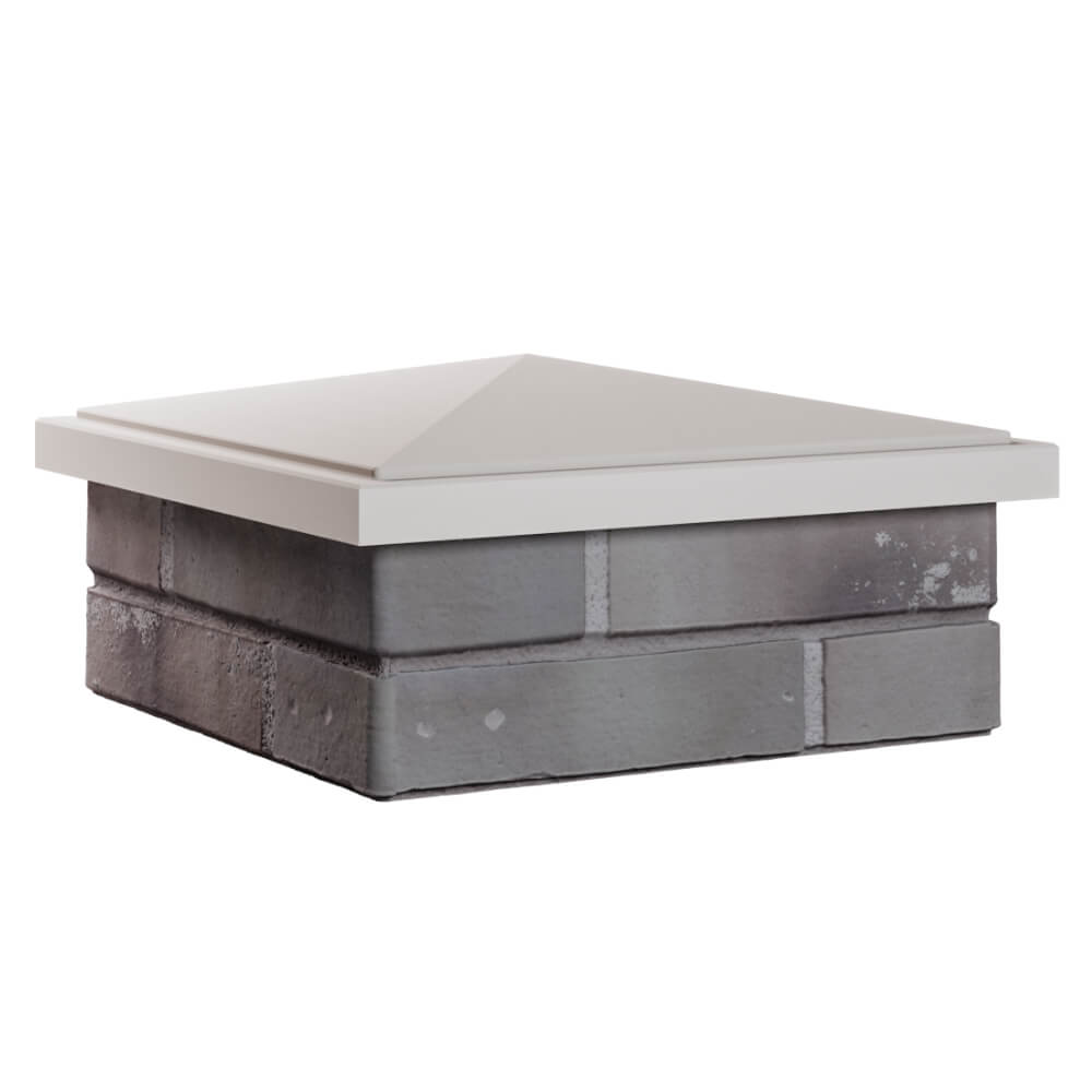 Колпак Zking БонаМоно Бежевый на столб 1.5х1.5 кирпича (385х385, 400х400мм) в Рубцовске фото