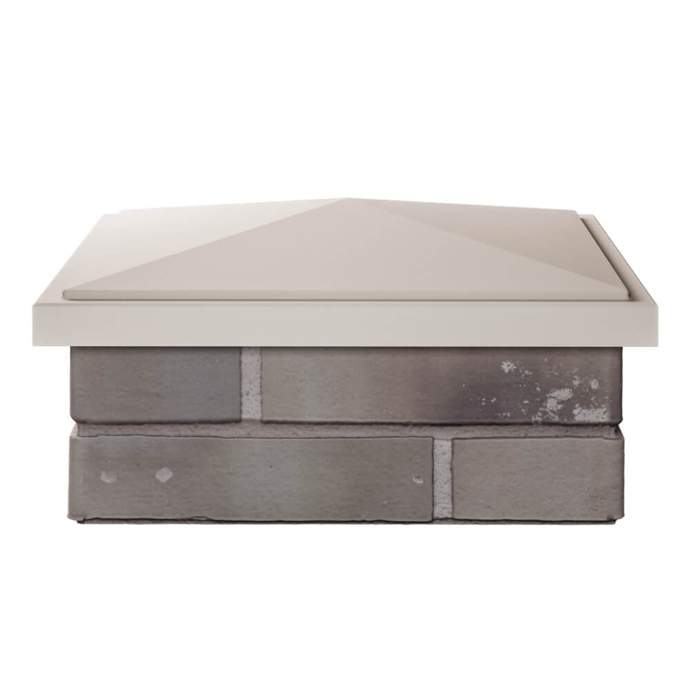 Колпак Zking БонаМоно Бежевый на столб 1.5х1.5 кирпича (385х385, 400х400мм) Рубцовск фото