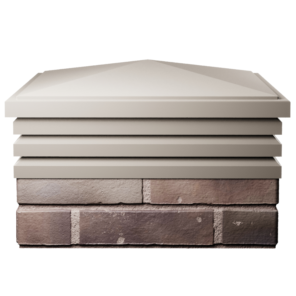 Колпак Zking Бона ХайТек Бежевый на столб 2х2 кирпича (513х513мм) Рубцовск фото