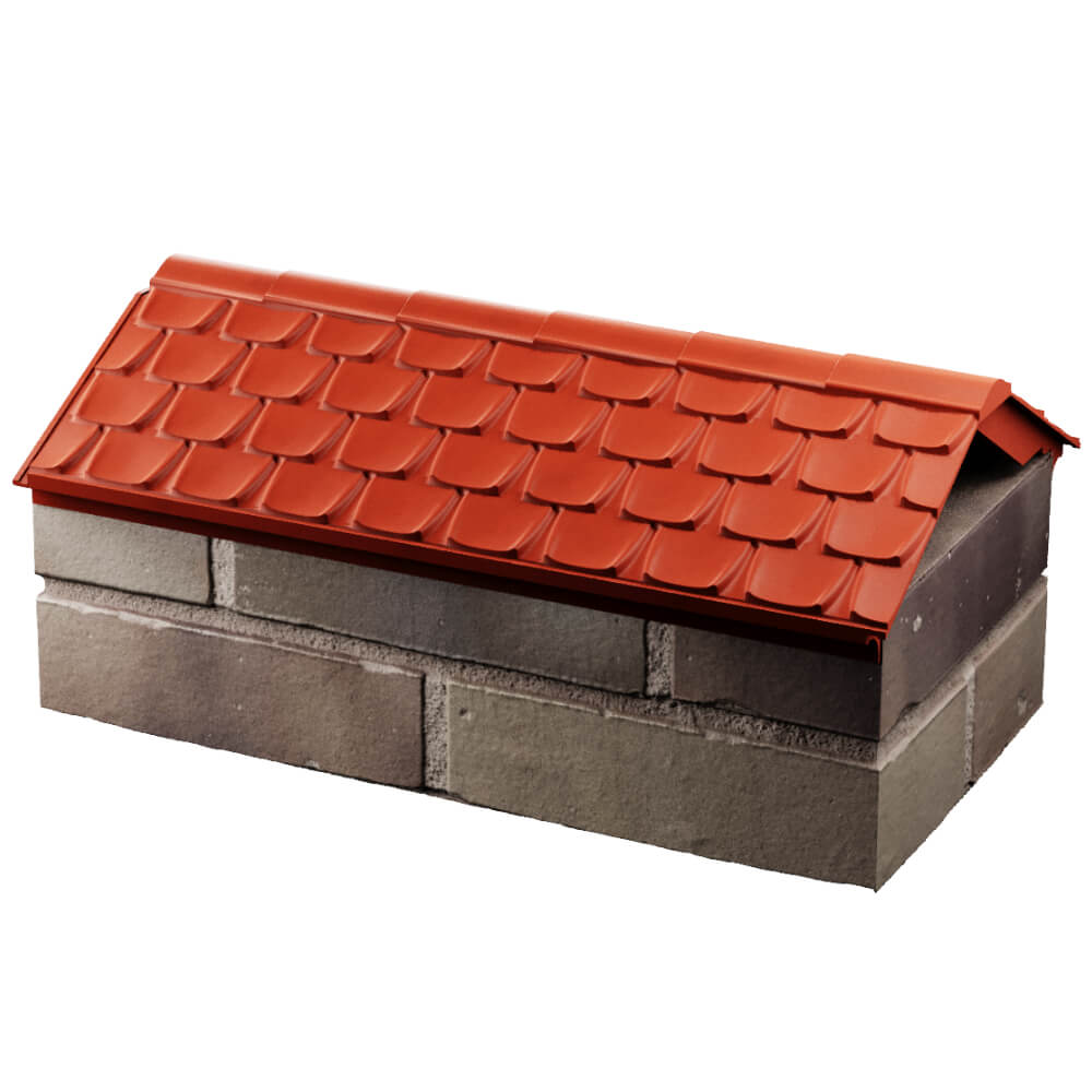 Парапет Zking Эльбрус Красный с посадкой на 1 кирпич (255мм) в Рубцовске фото