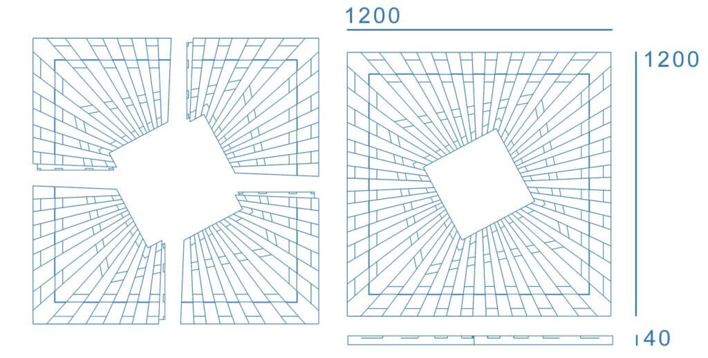 Приствольная решетка для дерева ZKING ATMOSPHERE 1.2х1.2м Черная в Рубцовске фото