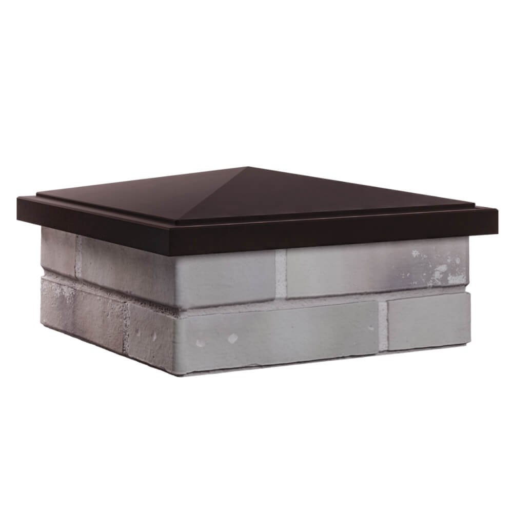 Колпак Zking БонаМоно Коричневый на столб 1.5х1.5 кирпича (385х385, 400х400мм) в Рубцовске фото