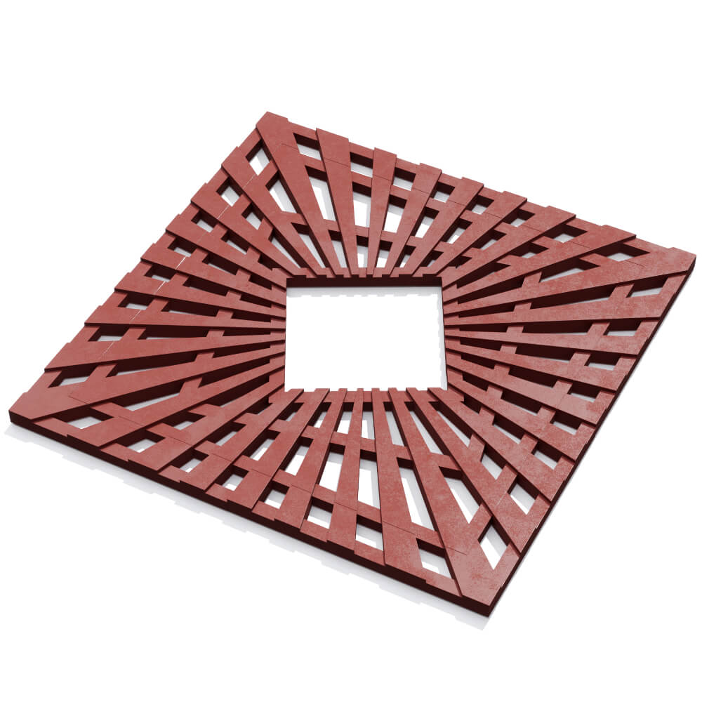 Приствольная решетка для дерева ZKING ATMOSPHERE 1.2х1.2м Красная в Рубцовске фото