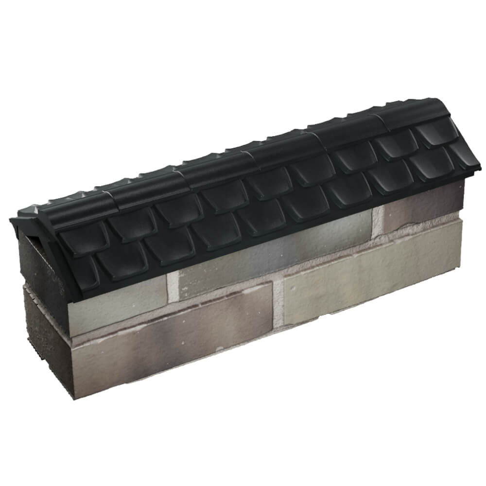 Парапет Zking Эльбрус Черный с посадкой на 0.5 кирпича (130мм) в Рубцовске фото