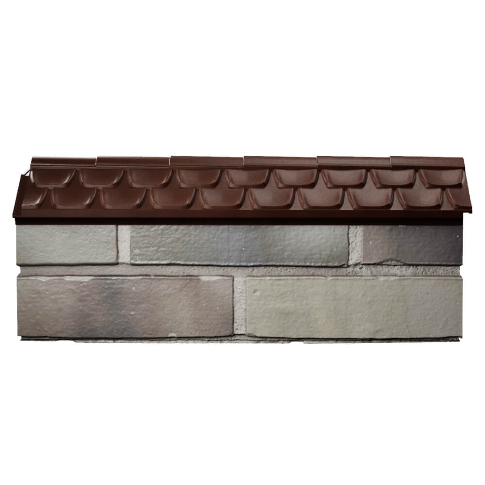 Парапет Zking Эльбрус Коричневый с посадкой на 0.5 кирпича (130мм) в Рубцовске фото