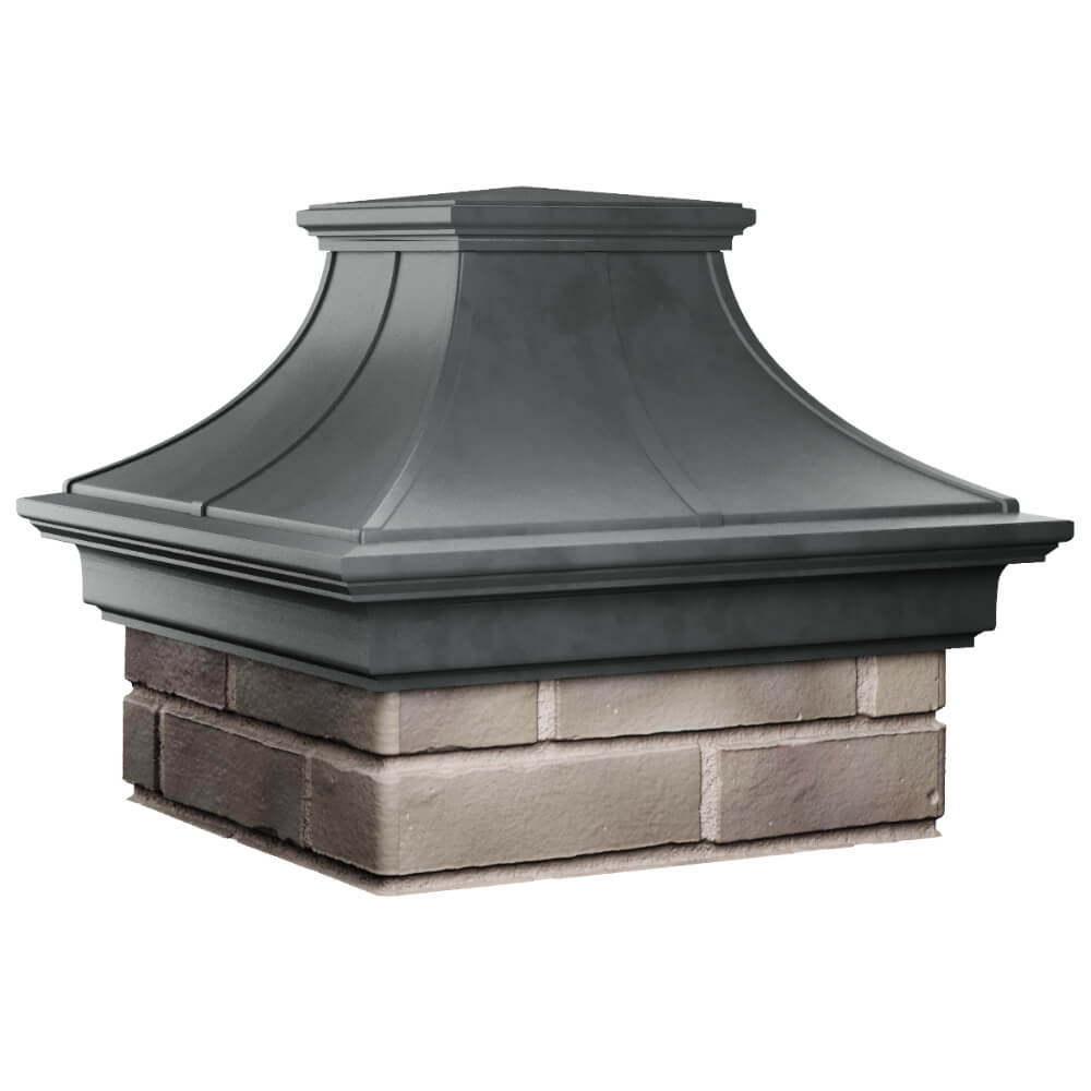 Колпак Zking Монблан Премиум Серый на столб 1.5х1.5 кирпича (385х385мм) в Рубцовске фото