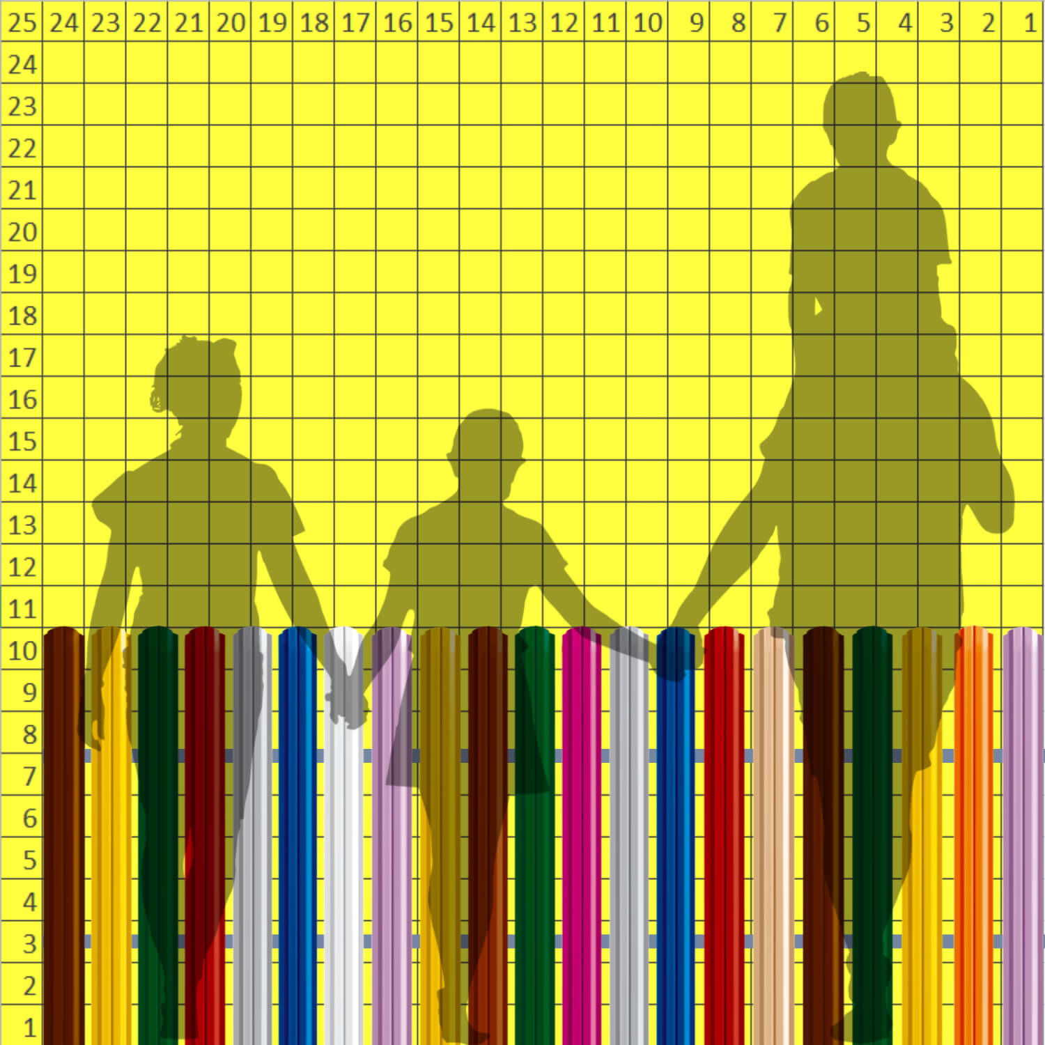 Декоративный заборчик «Нарядный Палисадник» высота 1м разноцветный