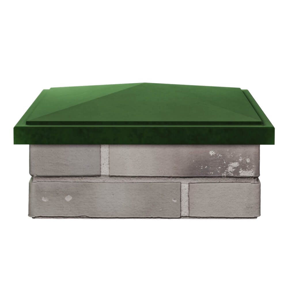 Колпак Zking БонаМоно Зеленый на столб 1.5х1.5 кирпича (385х385, 400х400мм) Рубцовск фото