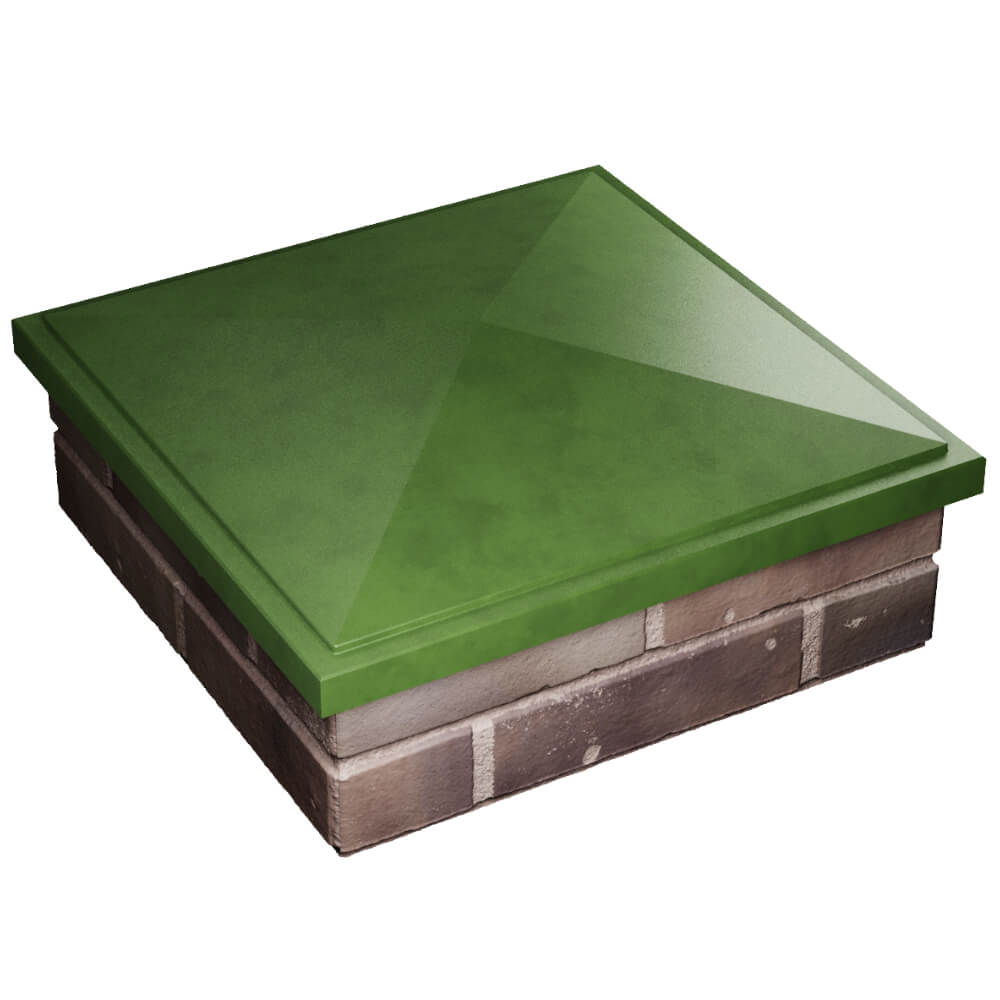 Колпак Zking БонаМоно Зеленый на столб 2х2 кирпича (515х515, 530х530мм) в Рубцовске фото