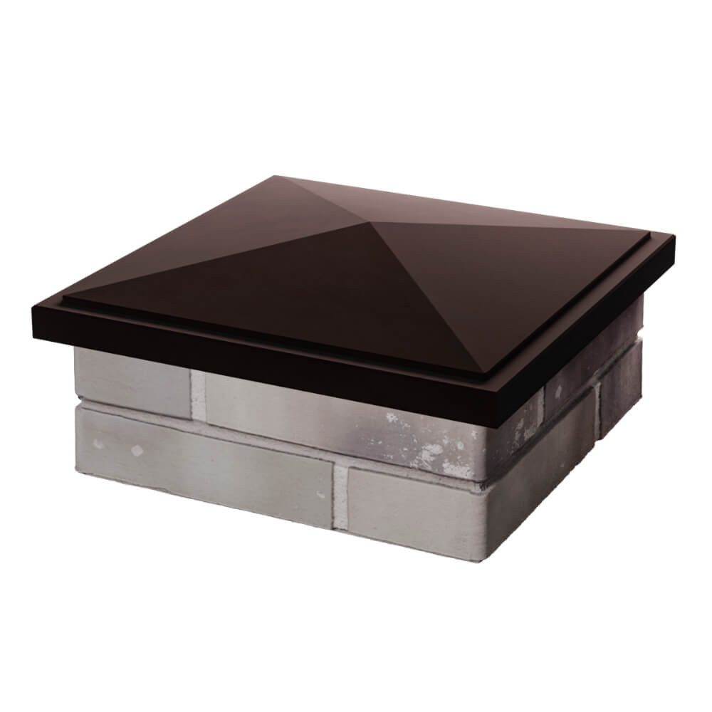 Колпак Zking БонаМоно Коричневый на столб 1.5х1.5 кирпича (385х385, 400х400мм) в Рубцовске фото