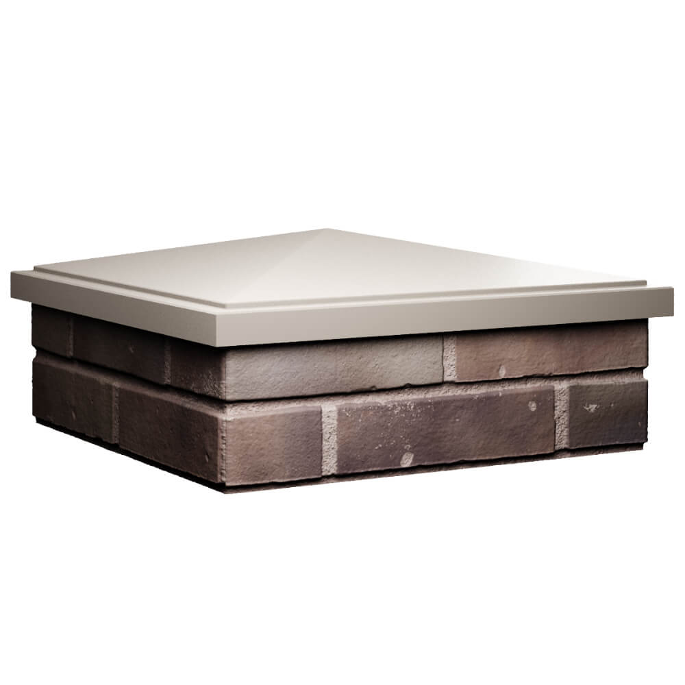 Колпак Zking БонаМоно Бежевый на столб 2х2 кирпича (515х515, 530х530мм) в Рубцовске фото