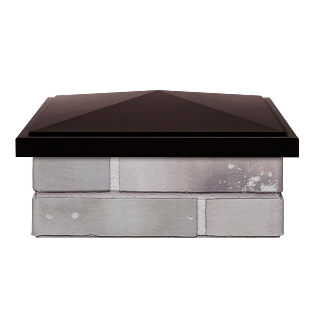 Колпак Zking БонаМоно Коричневый на столб 1.5х1.5 кирпича (385х385, 400х400мм) Рубцовск фото