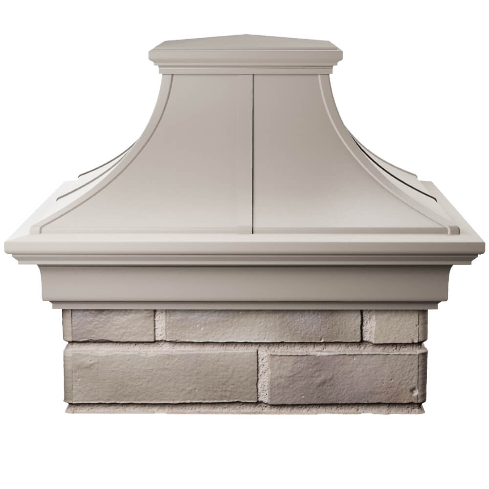 Колпак Zking Монблан Премиум Бежевый на столб 1.5х1.5 кирпича (385х385мм) Рубцовск фото