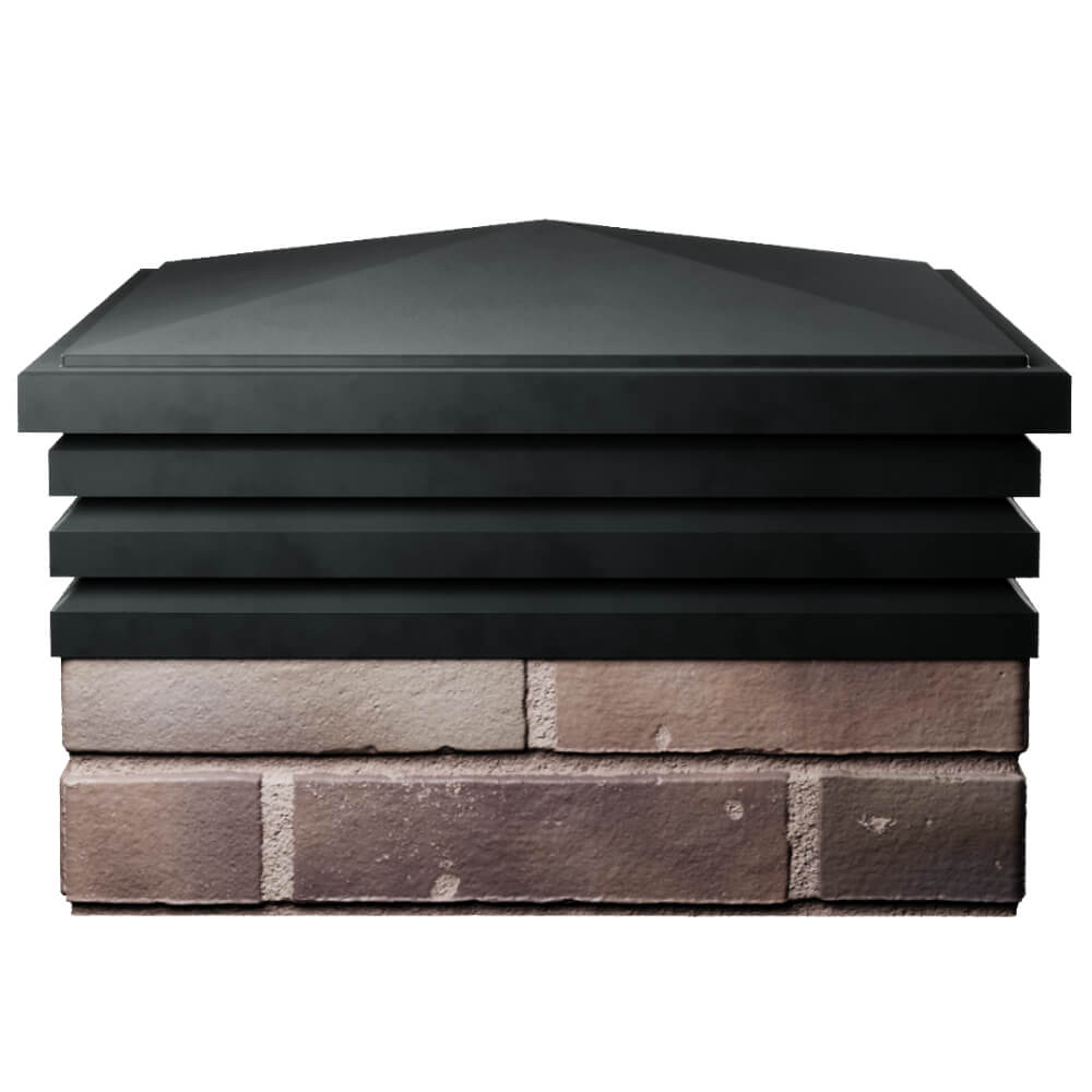 Колпак Zking Бона ХайТек Черный на столб 2х2 кирпича (513х513мм) Рубцовск фото