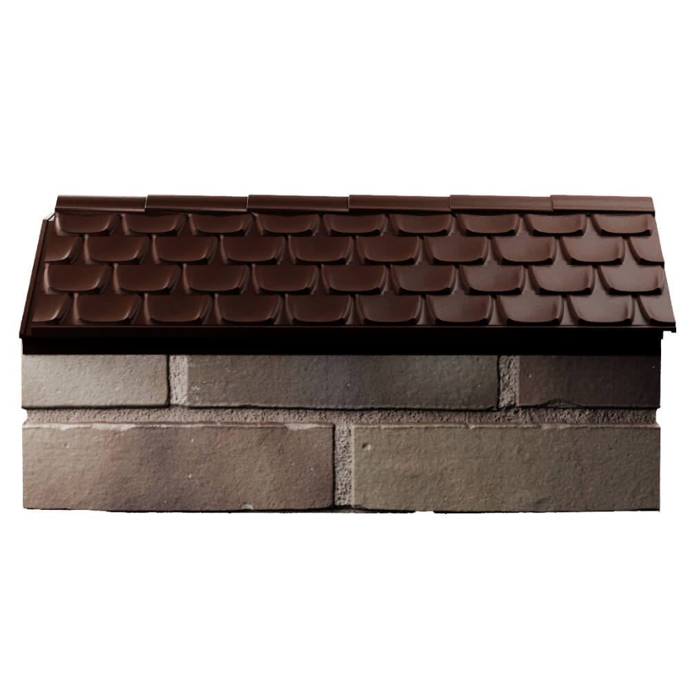 Парапет Zking Эльбрус Коричневый с посадкой на 1 кирпич (255мм) в Рубцовске фото