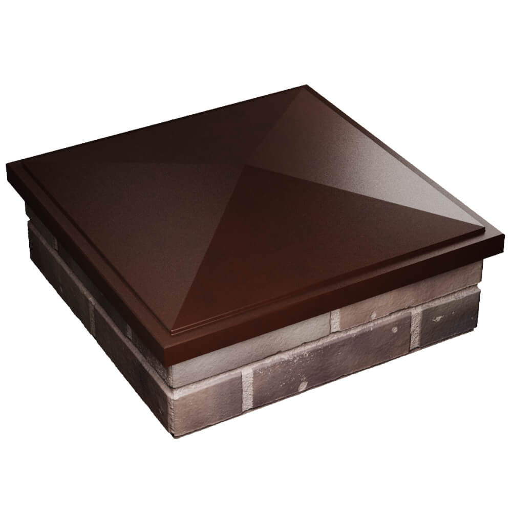 Колпак Zking БонаМоно Коричневый на столб 2х2 кирпича (515х515, 530х530мм) в Рубцовске фото