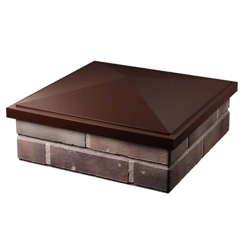 Колпак Zking БонаМоно Коричневый на столб 2х2 кирпича (515х515, 530х530мм) в Рубцовске фото