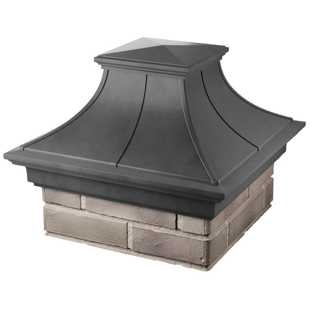 Колпак Zking Монблан Премиум Серый на столб 1.5х1.5 кирпича (385х385мм) в Рубцовске фото