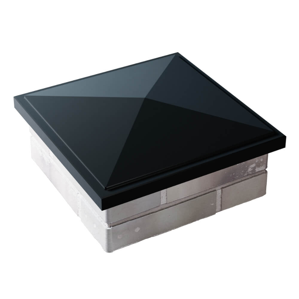 Колпак Zking БонаМоно Черный на столб 1.5х1.5 кирпича (385х385, 400х400мм) в Рубцовске фото