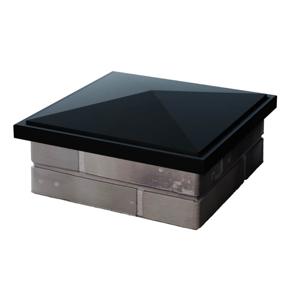 Колпак Zking БонаМоно Черный на столб 1.5х1.5 кирпича (385х385, 400х400мм) в Рубцовске фото