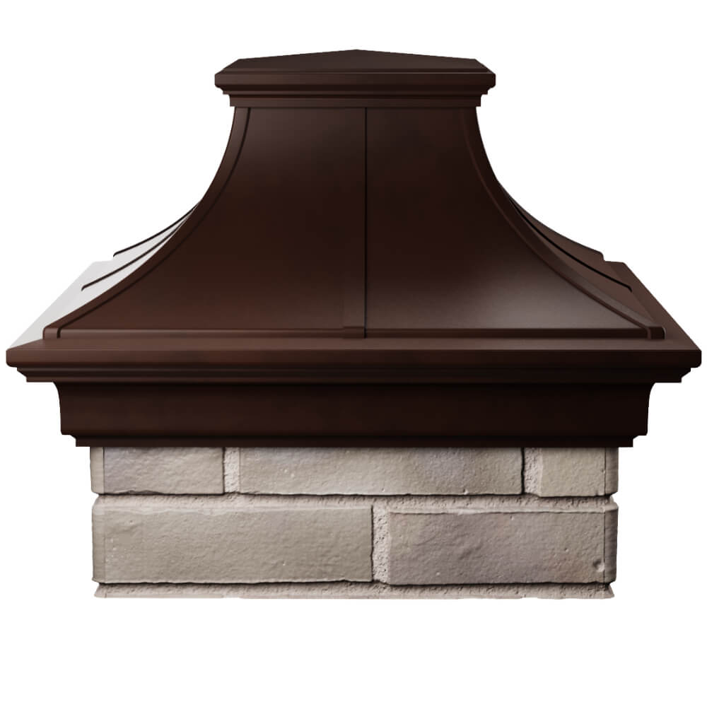 Колпак Zking Монблан Премиум Коричневый на столб 1.5х1.5 кирпича (385х385мм) Рубцовск фото