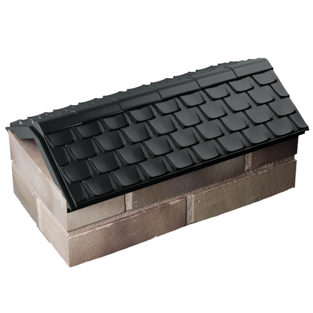 Парапет Zking Эльбрус Черный с посадкой на 1 кирпич (255мм) в Рубцовске фото