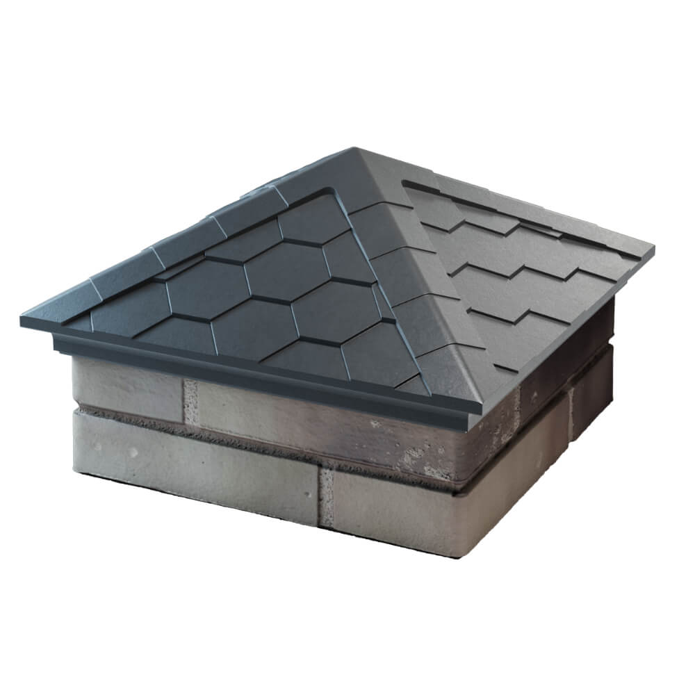 Колпак Zking Эверест Серый на столб 1.5х1.5 кирпича (390х390мм) в Рубцовске фото