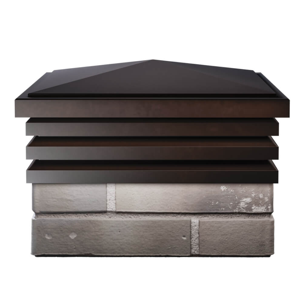 Колпак Zking Бона ХайТек Коричневый на столб 1.5х1.5 кирпича (385х385мм) Рубцовск фото