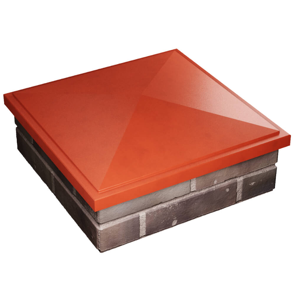 Колпак Zking БонаМоно Красный на столб 2х2 кирпича (515х515, 530х530мм) в Рубцовске фото