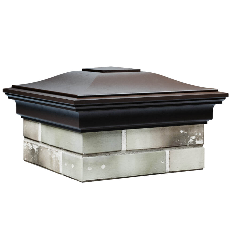 Колпак Zking Монблан Коричневый на столб 1.5х1.5 кирпича (385х385мм) в Рубцовске фото