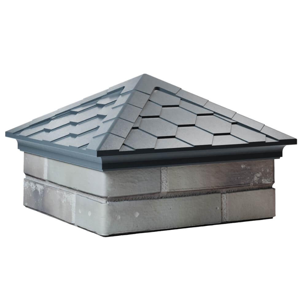 Колпак Zking Эверест Серый на столб 1.5х1.5 кирпича (390х390мм) в Рубцовске фото