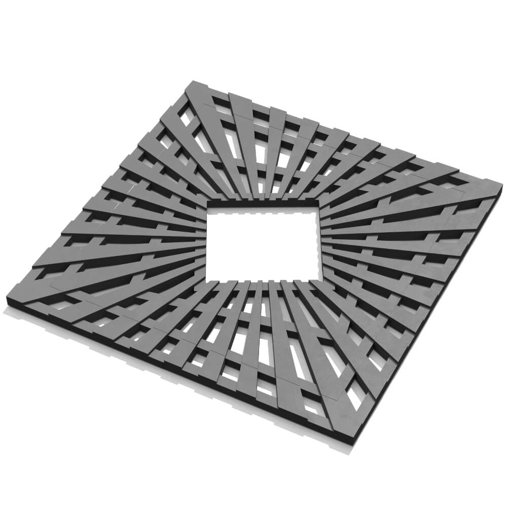 Приствольная решетка для дерева ZKING ATMOSPHERE 1.2х1.2м Серая в Рубцовске фото